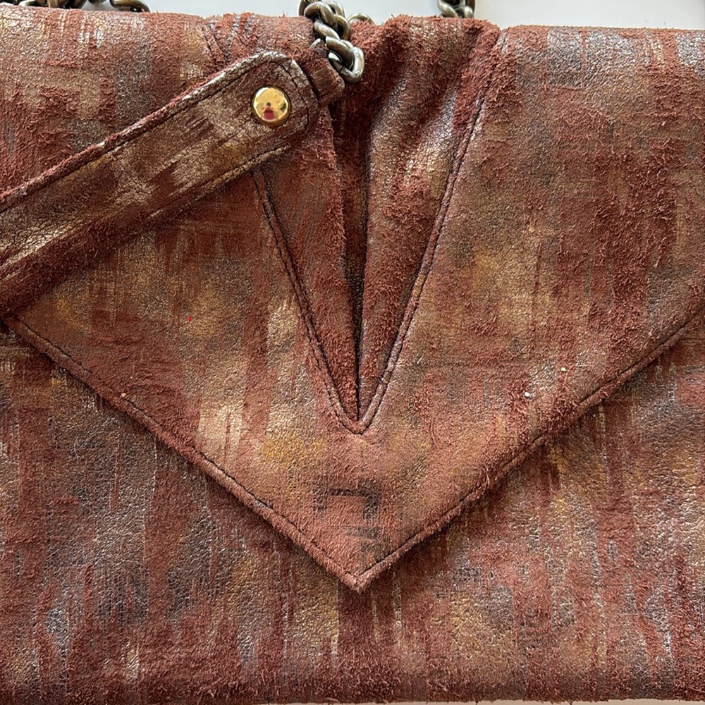 Posse Suede Brown Crossbody Or Shoulder Bag - image 3